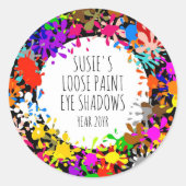 Sticker Rond Peinture colorée do-it-yourself Artistes (Devant)