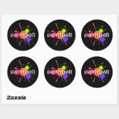 Sticker Rond Peinture cool (Feuille)