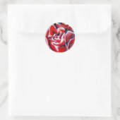 Sticker Rond Peinture d'aquarelle rose Roses (Sac)