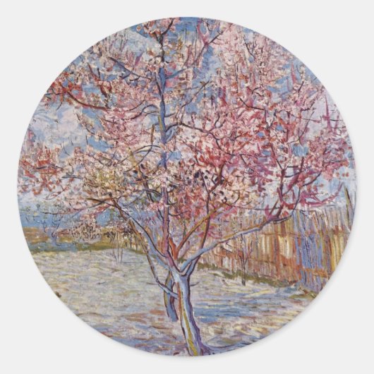 Sticker Rond Peinture d'arbre par Vincent Van Gogh (Devant)