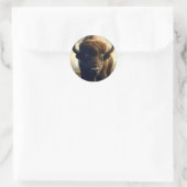 Sticker Rond Peinture de bison (Sac)