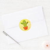 Sticker Rond Peinture de cactus en caricature (Enveloppe)