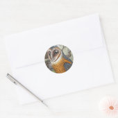 Sticker Rond Peinture de Chouette vintage (Enveloppe)