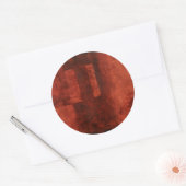 Sticker Rond Peinture de Crimson profonde avec formes géométriq (Enveloppe)