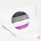 Sticker Rond Peinture de fierté asexuée (Enveloppe)
