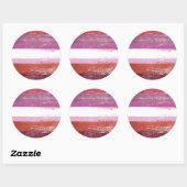 Sticker Rond Peinture de fierté lesbienne (Feuille)