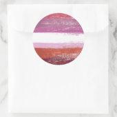 Sticker Rond Peinture de fierté lesbienne (Sac)