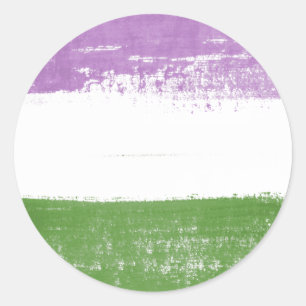 Sticker Rond Peinture de fierté Queer