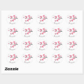 Sticker Rond Peinture de fleur de prunier (Feuille)