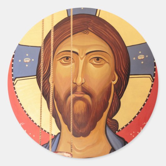 Sticker Rond Peinture de Jésus (Devant)