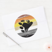 Sticker Rond Peinture de la fiole d'ours (Enveloppe)