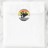 Sticker Rond Peinture de la fiole d'ours (Sac)