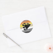 Sticker Rond Peinture de la fiole d'ours (Enveloppe)