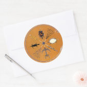 Sticker Rond Peinture de sable Tribal amérindien (Enveloppe)