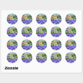 Sticker Rond Peinture des champs Lavender (Feuille)