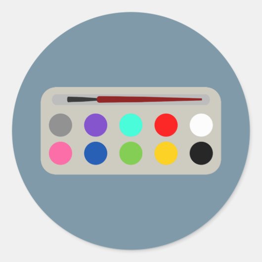 Sticker Rond Peinture Ensemble Et Peinture Brassage (Devant)
