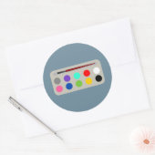 Sticker Rond Peinture Ensemble Et Peinture Brassage (Enveloppe)