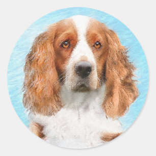 Sticker Rond Peinture espagnole galloise Springer - Art origina