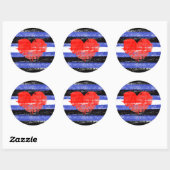 Sticker Rond Peinture Fierté Cuir (Feuille)