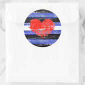 Sticker Rond Peinture Fierté Cuir (Sac)
