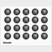 Sticker Rond Peinture gris cendré (Feuille)