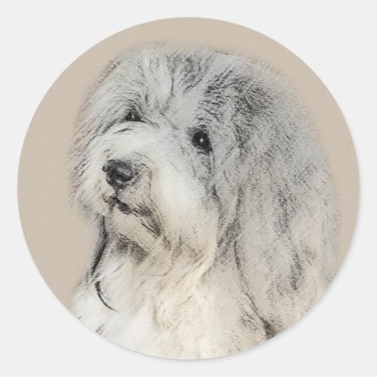 Sticker Rond Peinture Havanaise (Gold Sable) - Art Chien origin (Devant)