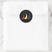 Sticker Rond Peinture-Le-Vent Sails_on noir (Sac)