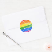 Sticker Rond Peinture LGBT Pride (Enveloppe)
