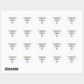 Sticker Rond Peinture Merci (Feuille)