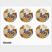 Sticker Rond Peinture moderne avec Motifs circulaires (Feuille)