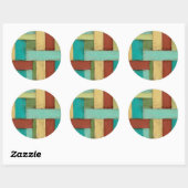 Sticker Rond Peinture multicolore sur les côtes contemporaines (Feuille)