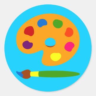 Sticker Rond Peinture Palette