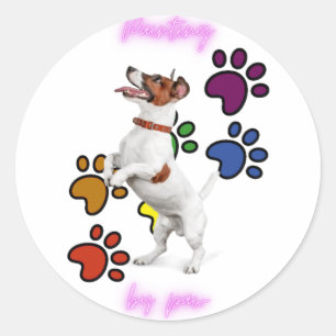 STICKER ROND "PEINTURE PAR DES BÂTIMENTS DE PAW.