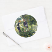 Sticker Rond Peinture Pierre-Auguste Renoir, Fleurs De Cuisson, (Enveloppe)
