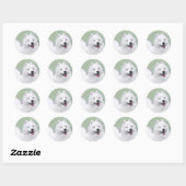 Sticker Rond Peinture Samoyed - Cute Original Chien Art (Feuille)
