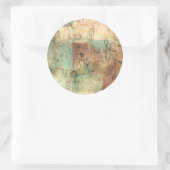 Sticker Rond Peinture sur la Terre avec surface fissurée (Sac)