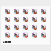 Sticker Rond Pekingese Halloween Candy (Feuille)