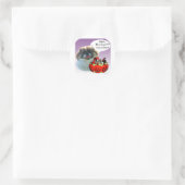 Sticker Rond Pekingese Halloween Candy (Sac)