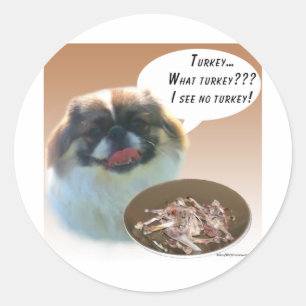 Sticker Rond Pekingese Turquie