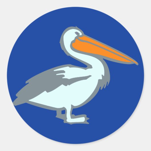 Sticker Rond Pelikan pelican (Devant)