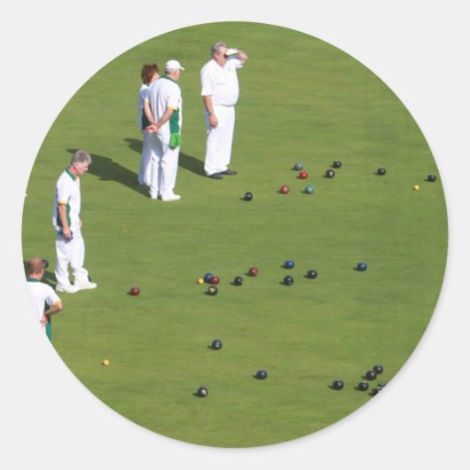 Sticker Rond Pelouse Bowls Angleterre (Devant)