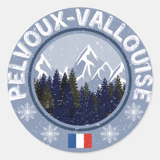 Sticker Rond Pelvoux-Vallouise Station de ski (Devant)