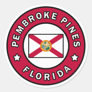 Sticker Rond Pembroke Pines Floride