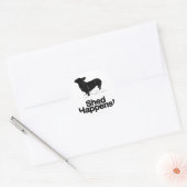 Sticker Rond Pembroke Welsh Corgi (Enveloppe)