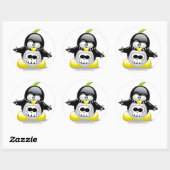 Sticker Rond Pendk Rocker Penguin (Feuille)