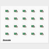 Sticker Rond Penguin comme enseignant avec tableau noir (Feuille)
