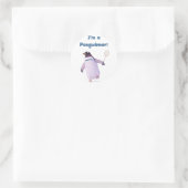 Sticker Rond Penguin de Badminton (Sac)
