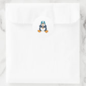 Sticker Rond Penguin de football (Sac)