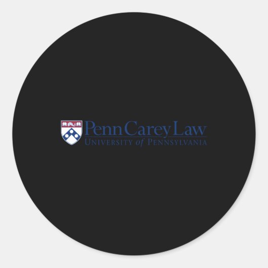 Sticker Rond Penn Quakers Carey Law (Devant)