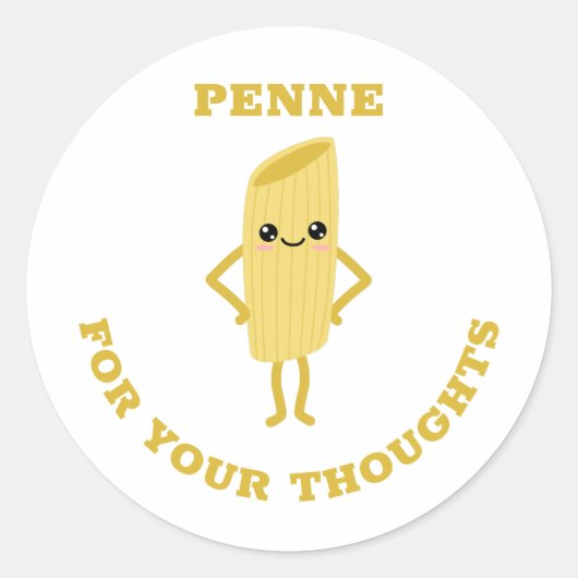 Sticker Rond Penne pour vos pensées (Devant)